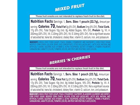 60PK Welch's Fruit Snacks, Mixed Fruit & Berries