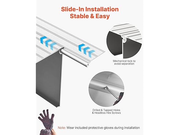 VEVOR Door Threshold Ramp, 5" Rise