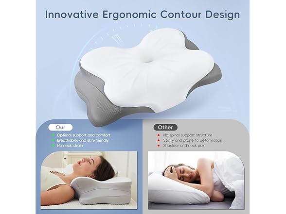 Cervical Neck Pillow White