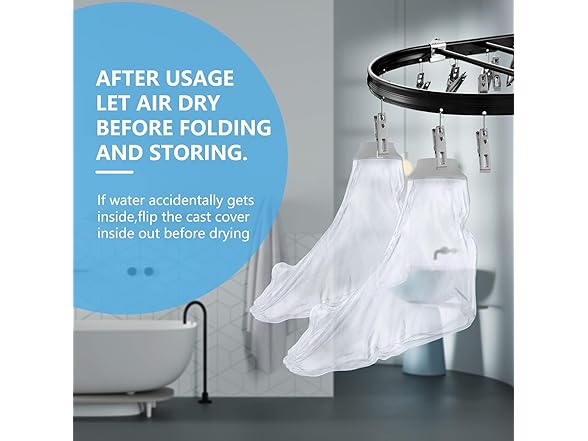 Divvsck Waterproof Cast Cover for Shower