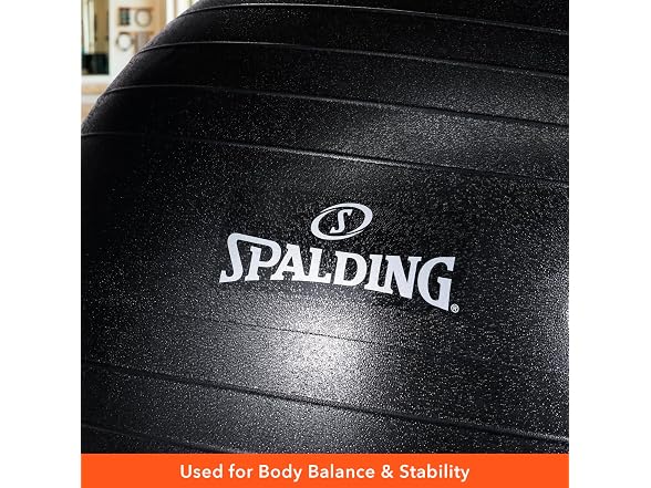 Spalding - Gym Ball with Pump (65 Cm), Black