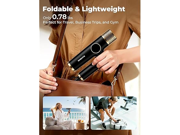 Foldable Hair Dryer with Diffuser
