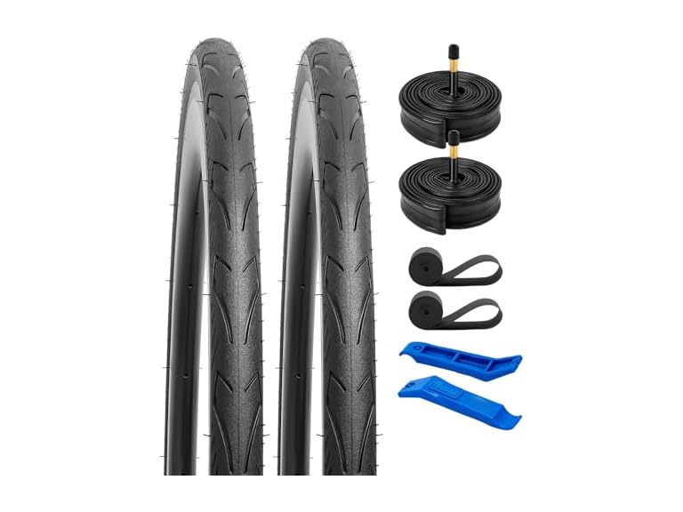 YUNSCM 700x35C Bike Tires & Tubes, 2-Pack