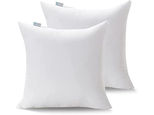 Acanva 2 Pack Square Throw Inserts