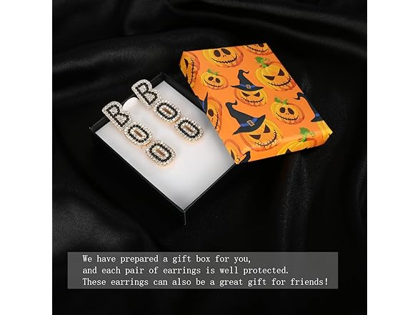 HolidayQbee BOO Dangle Drop Earrings