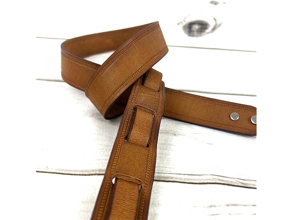 Walker And Williams 100% Grain Leather Mandolin Strap
