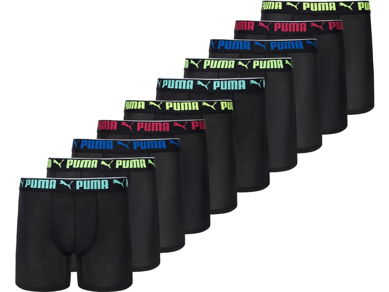 PUMA Men's 10 Pack Sport Mesh Boxer Briefs