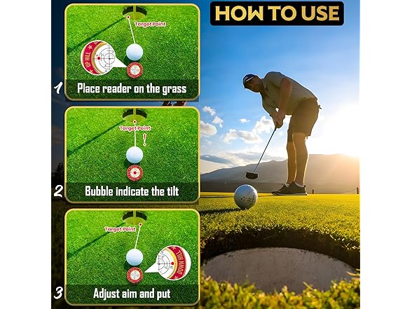 GOLD'N GOLF Pro Golf Green Reader