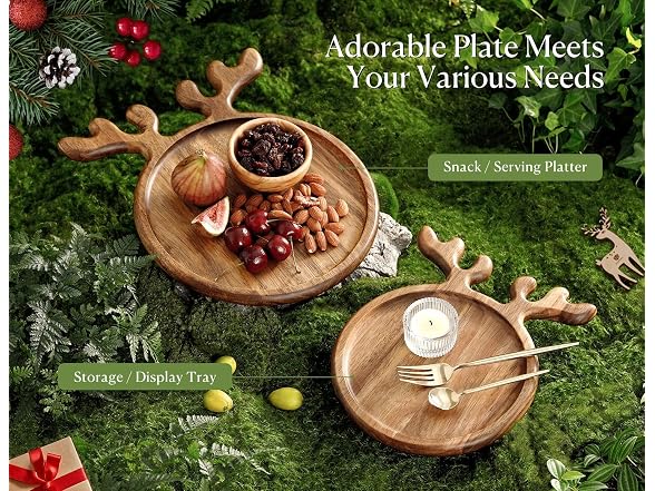 DOFIRA Serving Platter with Reindeer Antler