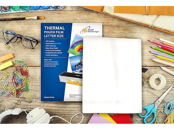 Royal Sovereign Thermal Laminating Pouches 100 Pouches