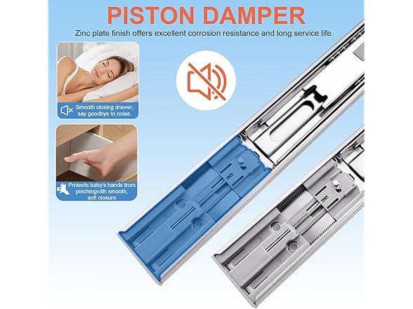 Sulawskys 22 inch Drawer Slides 1 Pairs (2pcs) So