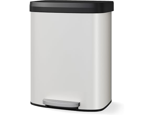 16 Gal/60L Stainless Steel Trash Can with Soft-Close