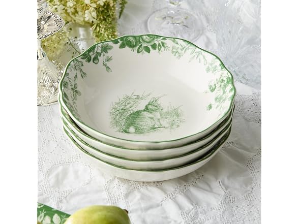 Le Jardin 8 Inch SOUP/CEREAL BOWLS SET OF 4