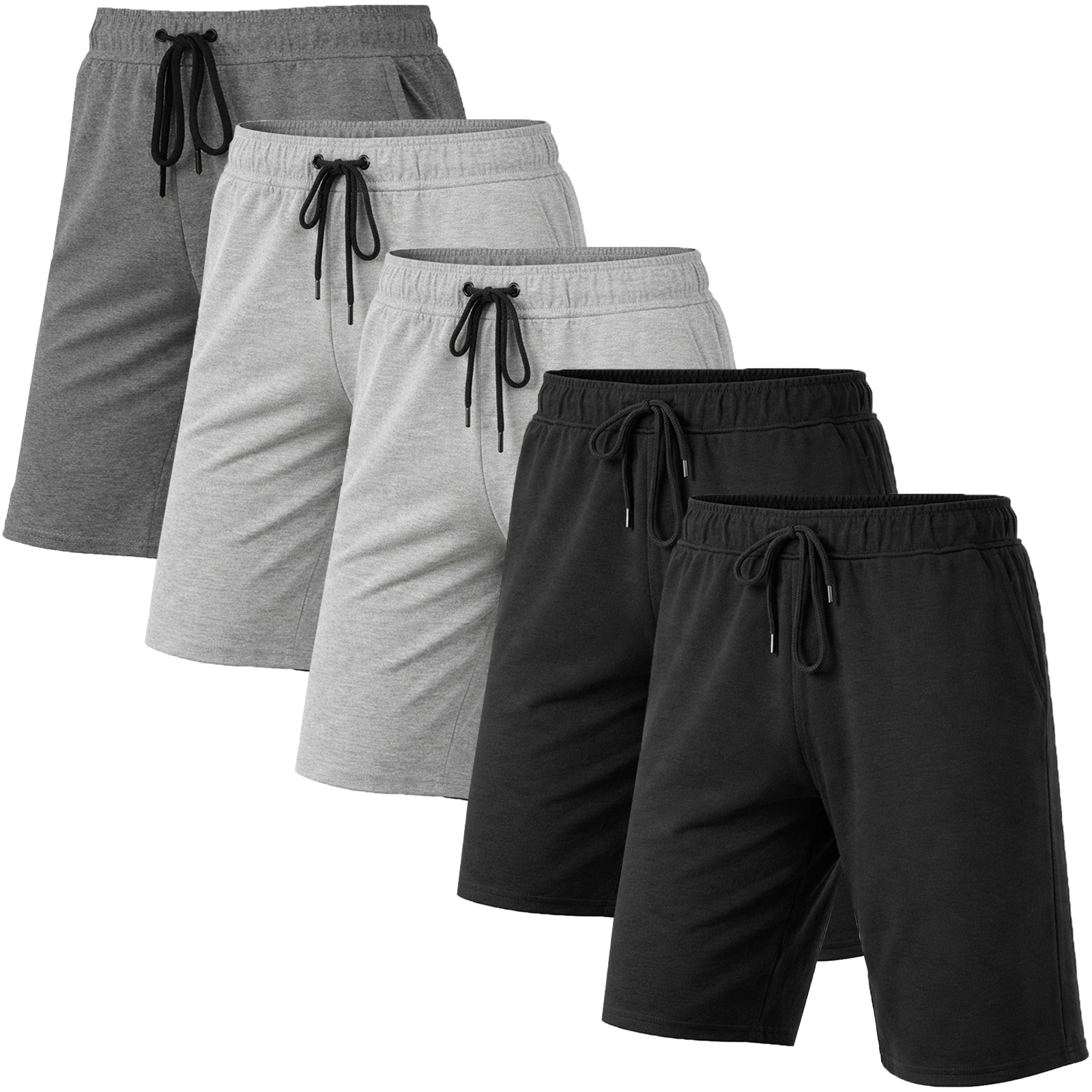 5Pk Mens T/F Performance Shorts - Gallery 11