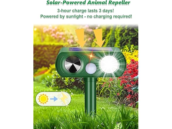 OQFAFCN BC2167825070002 Solar Ultrasonic Animal Repell