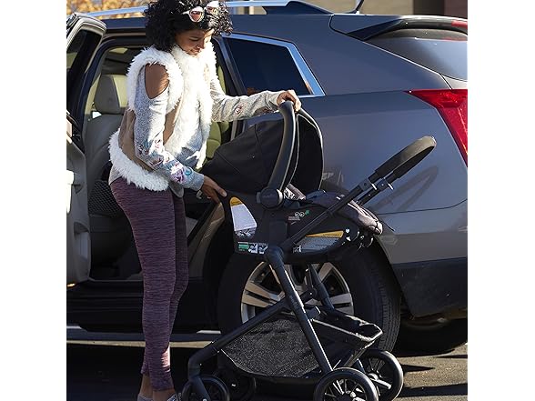 Evenflo Pivot Modular Travel System with LiteMax Infant Car Seat (Casual Gray)