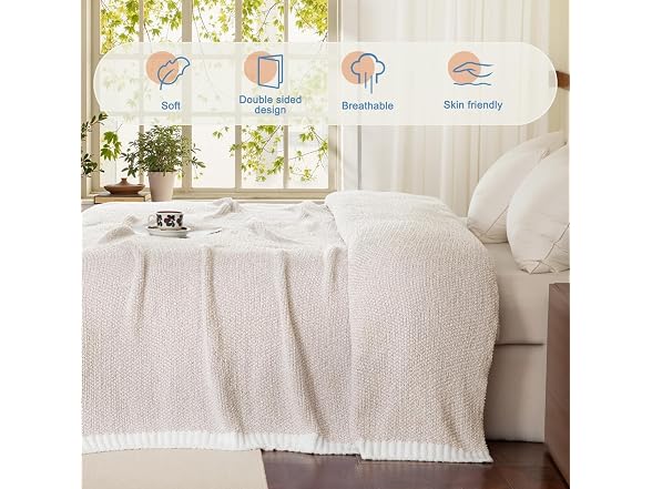 Whale Flotilla Knit Throw Blanket
