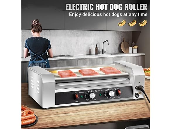 VEVOR Hot Dog Roller, 12 Hot Dog