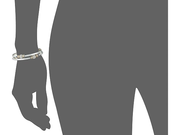 Nine West Tri-Tone Bangle Bracelet Set