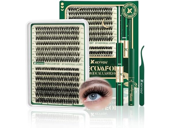 KEYYOU DIY Lash Extension Kit, 280 pcs