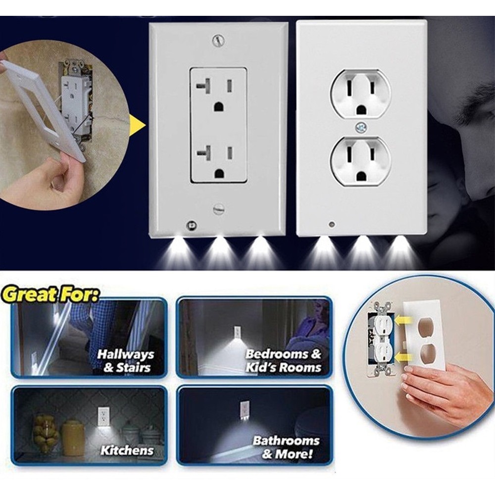 5-Pack Outlet Cover with Built-In LED Light - Gallery 30