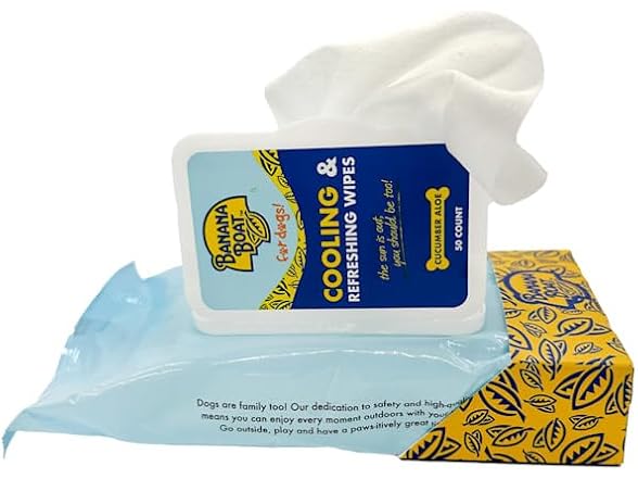 Banana Boat Dog Wipes Cooling 50ct