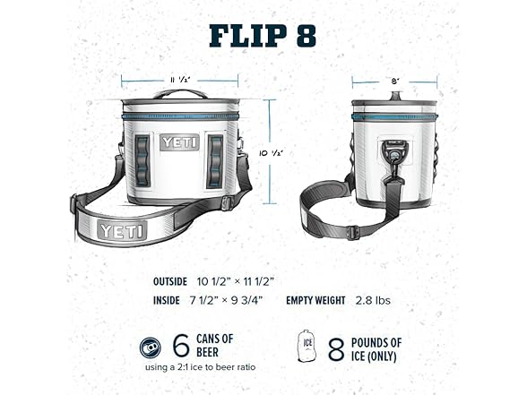 YETI Hopper Flip 8 Cooler, Harvest Red