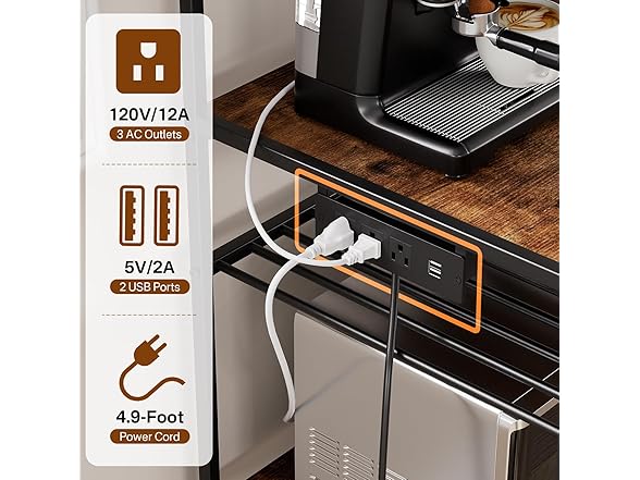 Mini Fridge Stand Coffee Bar Cabinet