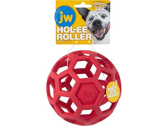 JW Pet HOLEE ROLLER BALL Dog Chew Treat Fetch