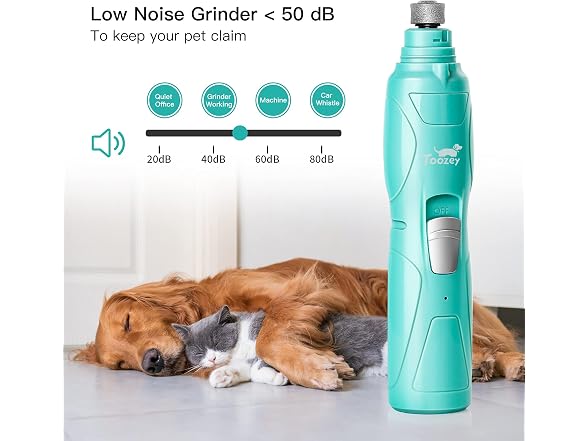 Toozey Dog Nail Grinder with LED Light