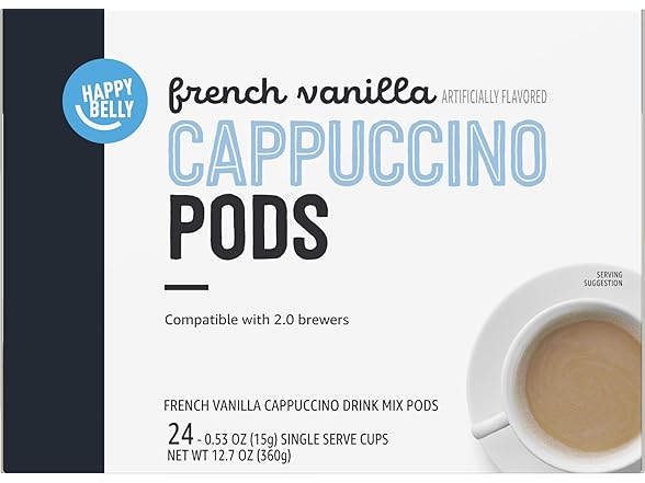 24CT Happy Belly Cappuccino Coffee Pods Light Roast