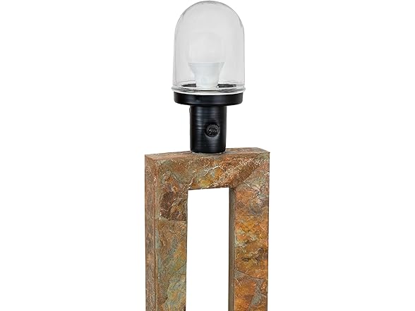 Open Rectangle Slate Table Lamp