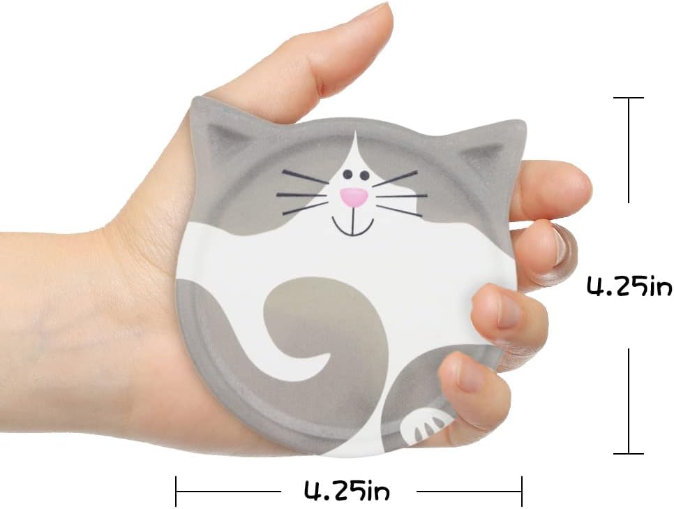Cat Shaped Ceramic Coasters Set of 8 - Gallery 10