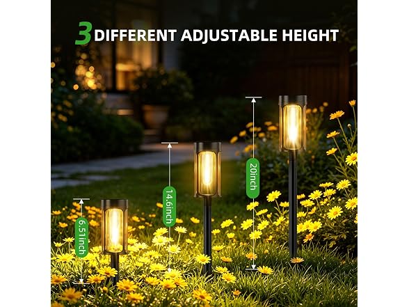 THPANEI Solar Pathway Lights 8-Pack