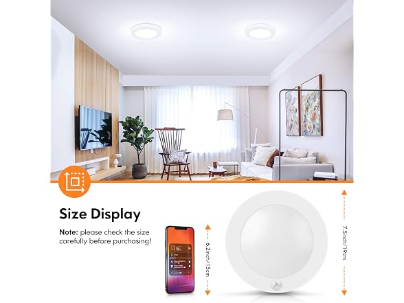 Brightever B0BL3LJ329 7.5 Inch Motion Ceiling Light 