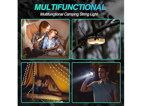 MENDED Camping String Lights