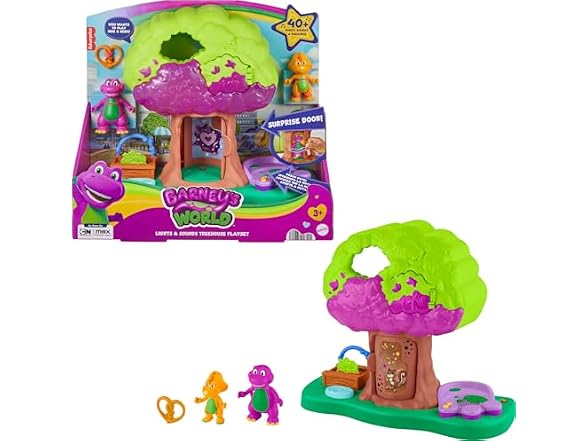Barney World Preschool Toy Lights & Sounds Treehouse