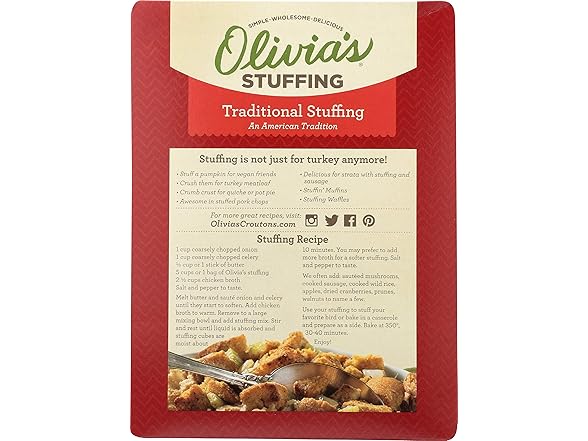 OLIVIAS OWN BREAD Traditional Stuffing