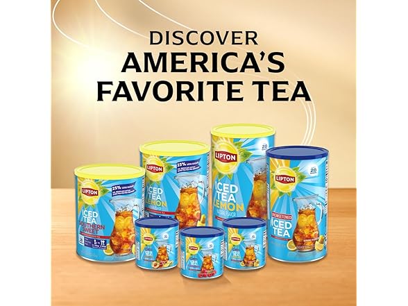2PK Lipton Iced Tea Mix, Unsweetened Lemon
