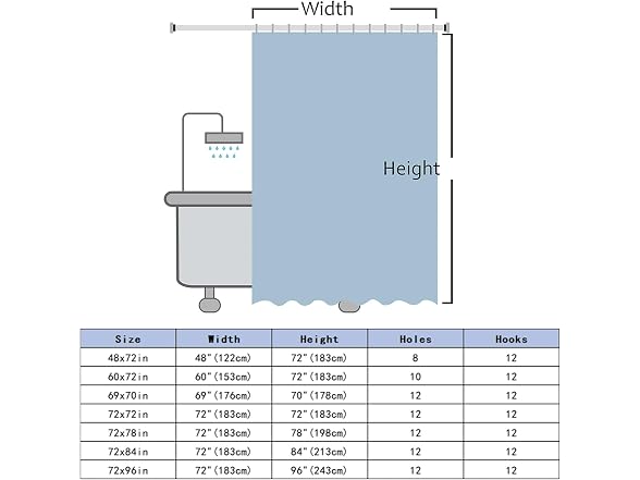 Yeele Black Shower Curtain