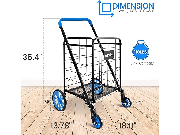 SereneLife Shopping Supermarket Cart