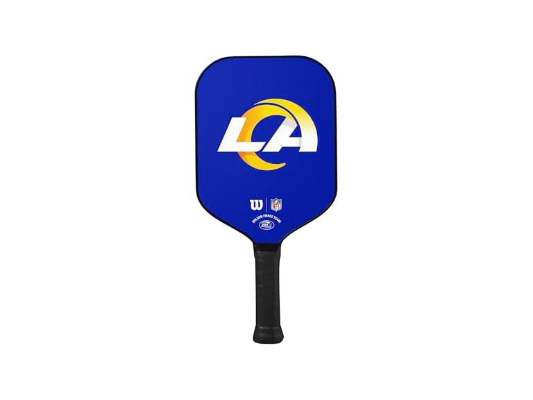 Wilson NFL Collection Fierce Team Pickleball Paddle - Grip Size 2-4 1/4", Los Angeles Rams