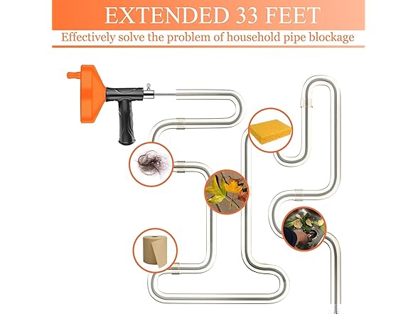 33' Bathroom Plumbing Snake