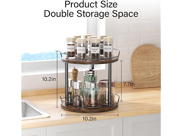 Pantasia 2-Tier Lazy Susan Spice Rack