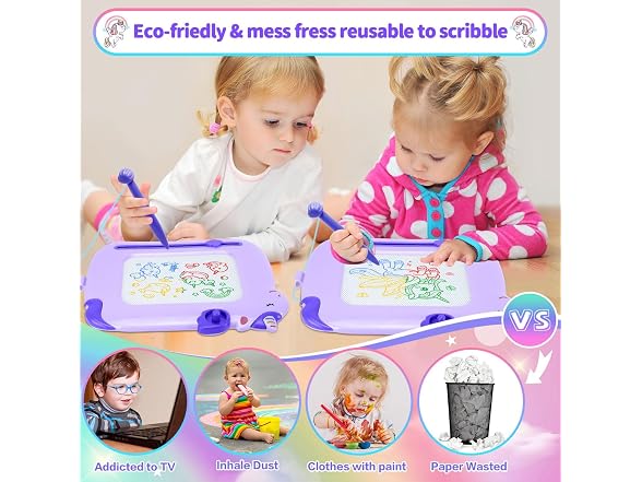 MEJCFARI Magnetic Drawing Board Purple