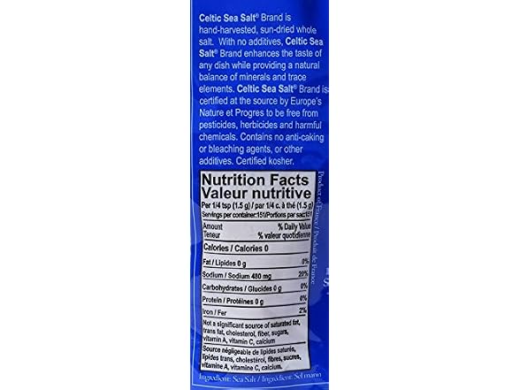 Celtic Sea Salt Light Grey, 8 Ounce