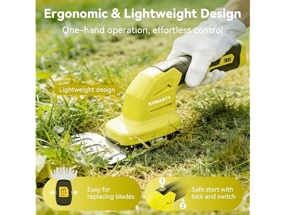KOMASTY 2 in 1 Hedge Trimmer Cordless