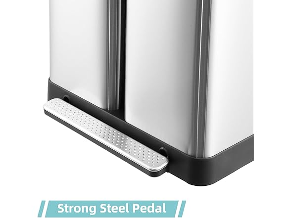 Takywep 19 Gal Dual Trash Can, 36L+36L Stainless Steel