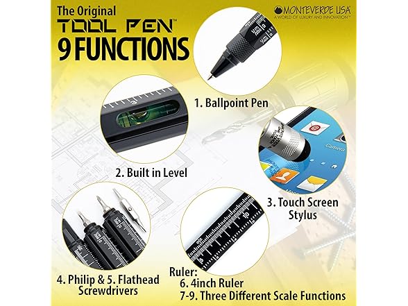 Monteverde One Touch Tool Set Ballpoint Pen Stylus and Tool