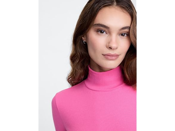 GAP Women Long Sleeve Brushed Rib Turtle Happy